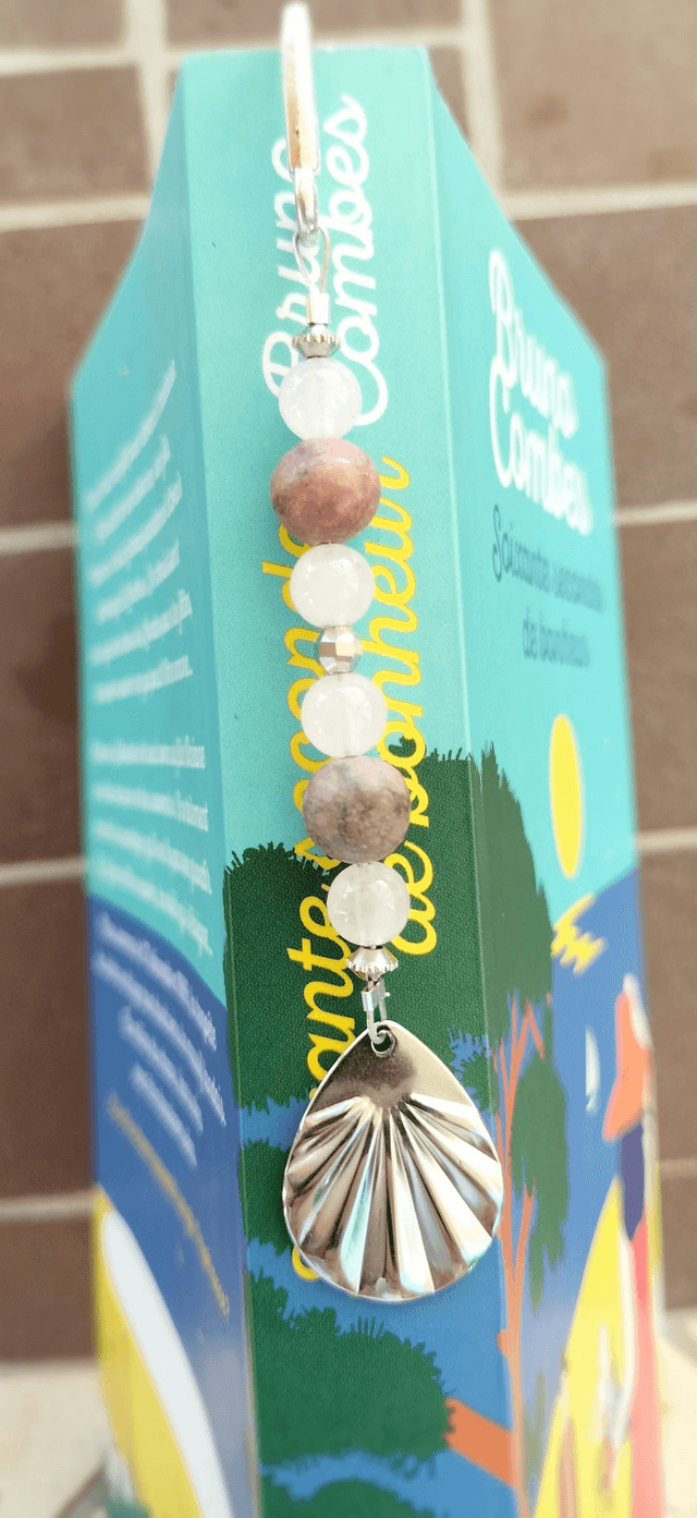 Marque page Rhodonite argenté