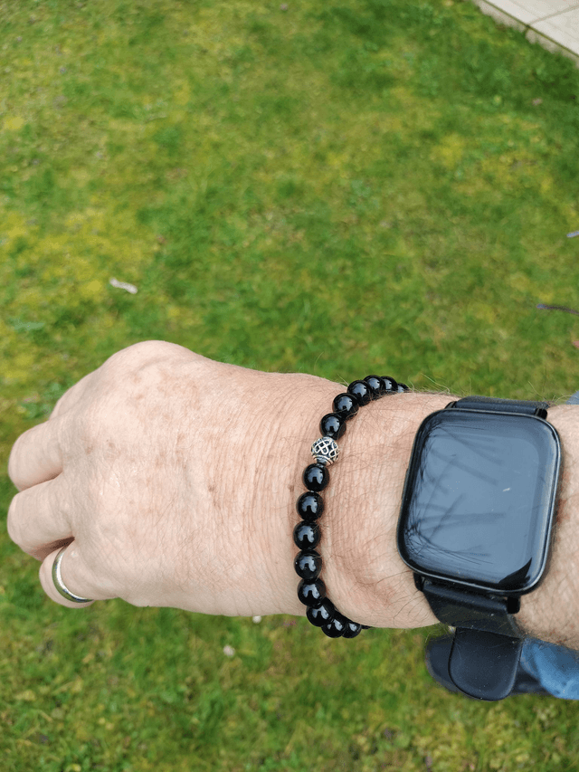 Bracelet homme d'obsidienne oeil céleste