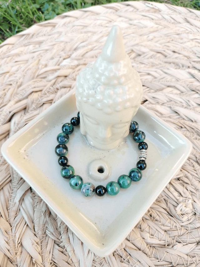 Bracelet Rubis Zoisite et pierre de lave